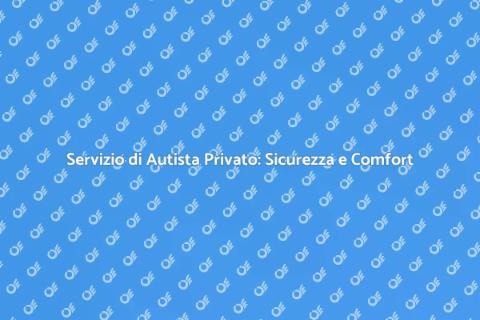 Autista Privato: Riservatezza e Professionalità