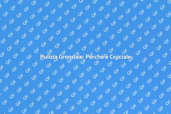 Grondaie Pulite: Salute per la Casa