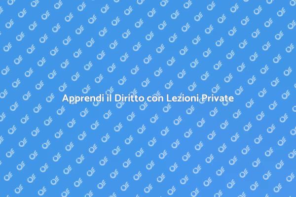 Scopri le Lezioni di Diritto Privato