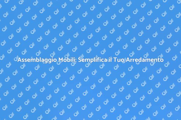 Trasforma la Tua Casa con l'Assemblaggio Mobili