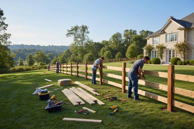 Posare recinzione in legno