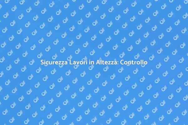 Importanza del Controllo Anticaduta