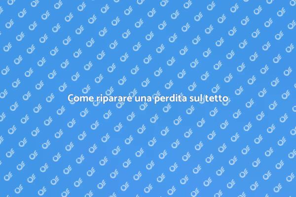 Guida alla riparazione delle perdite