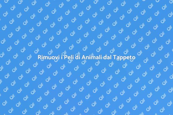 Come Pulire i Tappeti dai Peli