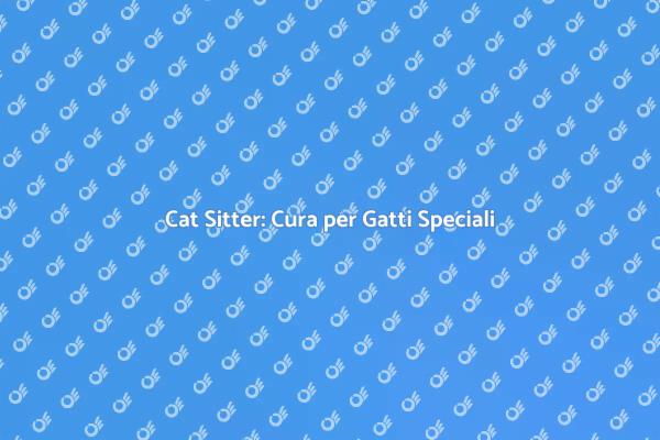 Cat Sitter: Comfort per Gatti Unici