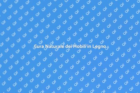 Pulizia Ecologica Mobili in Legno