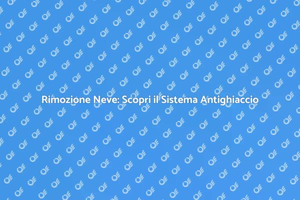 Antighiaccio: Soluzione per Neve Invernale