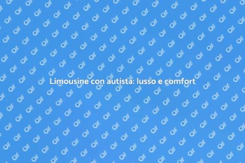 Noleggia un autista con limousine