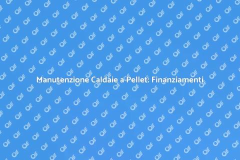 Finanziamento Manutenzione Caldaie Pellet