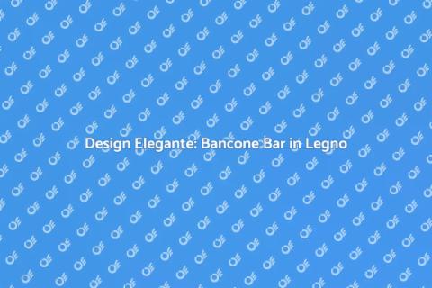 Bancone Bar in Legno Intarsiato