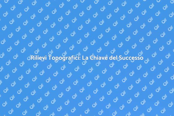 Rilievi Topografici: Essenziali per Ogni Progetto