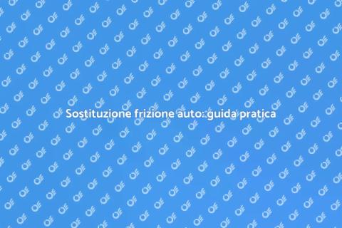 Cambiare la frizione dell'auto