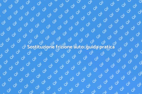 Come cambiare la frizione dell'auto