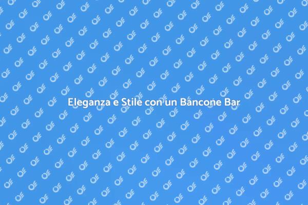 Trasforma le tue Serate con un Bancone Bar