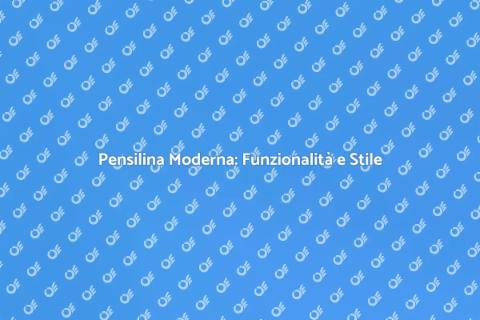 Pensilina per Finestre: Design Moderno