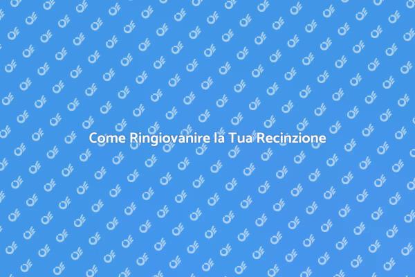Ringiovanisci la Tua Recinzione Facile