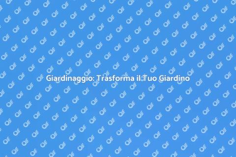 Servizio di Giardinaggio Professionale