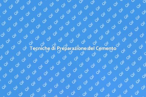 Preparazione del Cemento per Edilizia