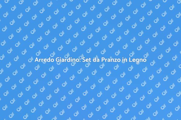 Crea Atmosfera con un Set in Legno