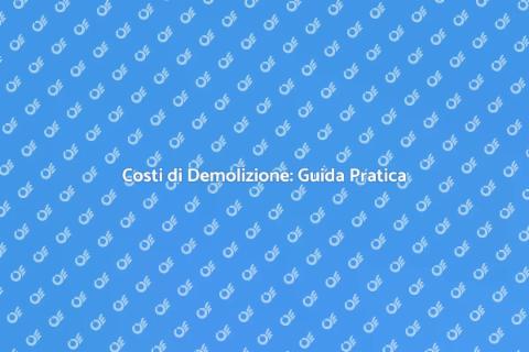 Rilevare Costi di Demolizione