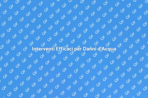 Riparazioni per Danni Causati dall'Acqua