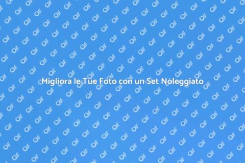 Noleggiare Set Fotografico per Studio