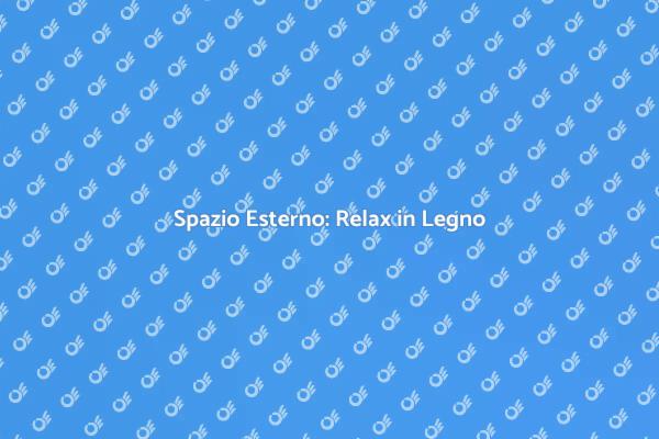 Crea il Tuo Angolo Relax in Legno