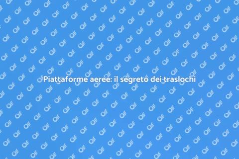 Affitto piattaforma aerea per traslochi