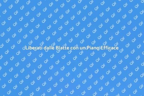 Piano Disinfestazione per Blatte Efficace
