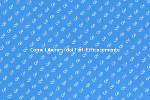 Guida alla Disinfestazione dei Tarli