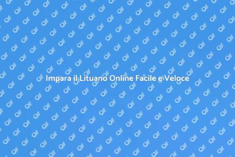 Corso di Lituano Online: Impara Facile