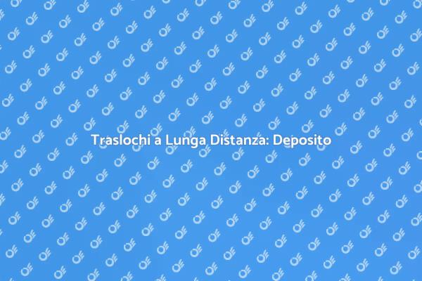 Pianifica il Tuo Trasloco Senza Stress
