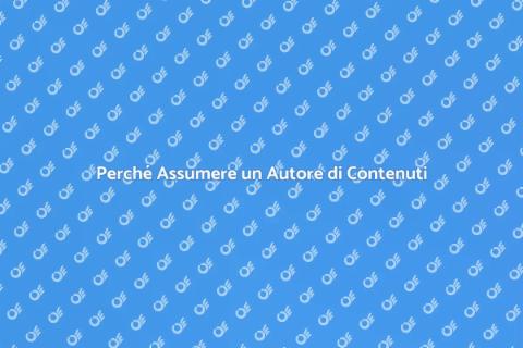 Assumere Autore di Contenuti Web