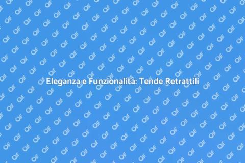 Tenda da Sole Retrattile di Design