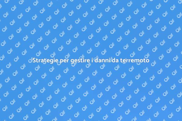 Affrontare i danni da terremoto