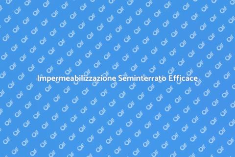 Rendere Impermeabile il Seminterrato