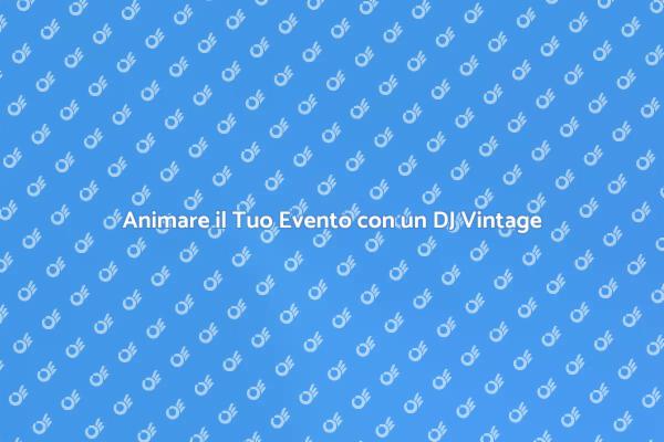 L'Atmosfera Unica di un DJ Vintage