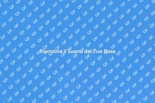 Riparazione Efficace Sistemi Bose
