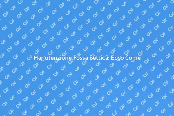 Riparazione Fossa Settica: Tutto Quello che Serve