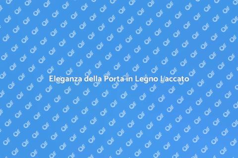 Porta in Legno Laccato per Design