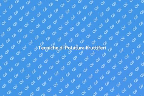 Potatura Fruttiferi Alto Fusto