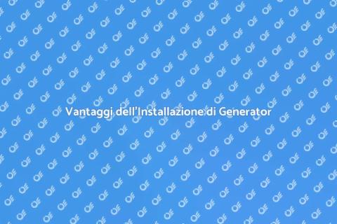 Installazione Generatori Elettrici