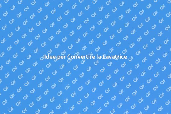 Innovazioni per la Lavatrice Domestica
