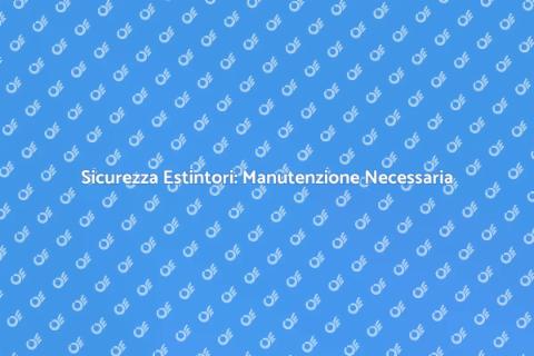 Manutenzione Estintori Portatili Sicurezza