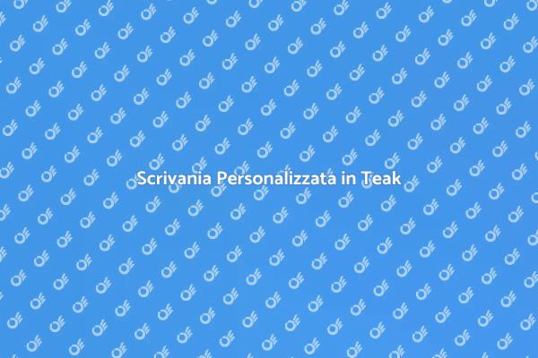 Design Unico: Scrivania in Teak