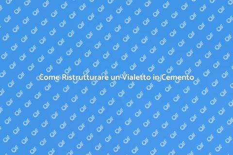 Ristrutturare un Vialetto in Cemento