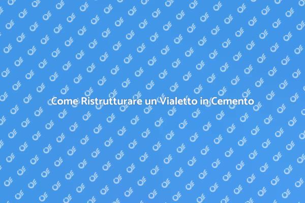 Rinnova il Tuo Vialetto in Cemento