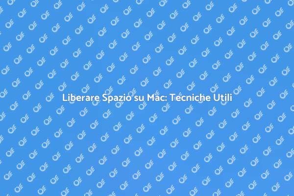 Ottimizzazione Spazio Archiviazione Mac