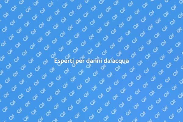 Affidati a esperti per danni d'acqua