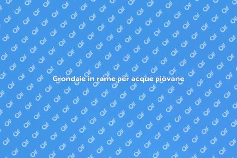 Sistemi di smaltimento acque piovane